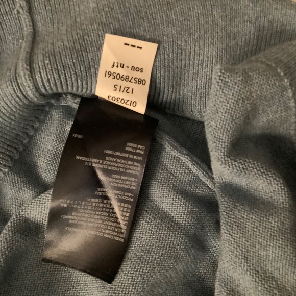 Tommy Hilfiger Light Blue Pima Cotton V Neck Sweater  Size M - Picture 3 of 8